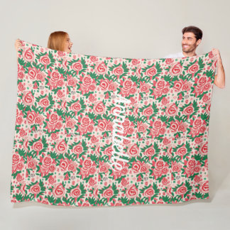 Couverture Polaire Cozy Floral Personalized Blanket
