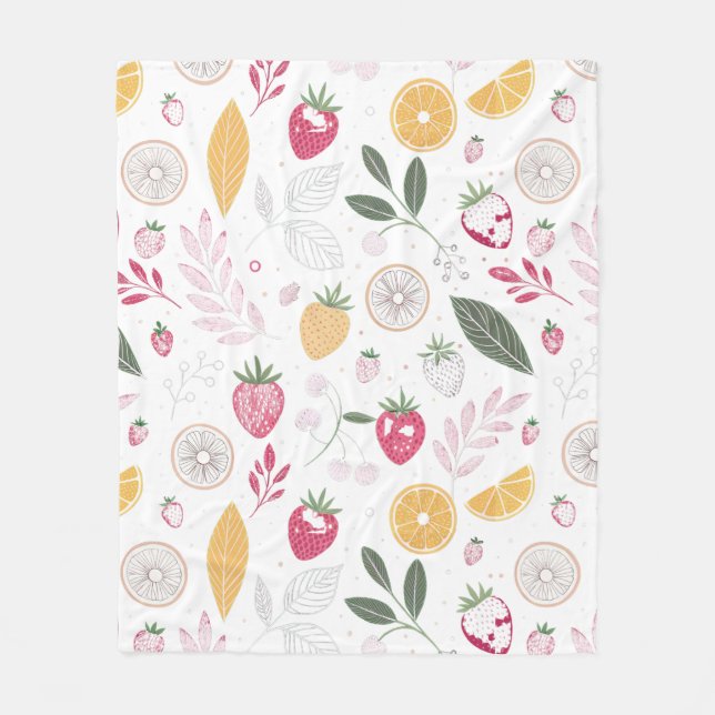 Couverture Polaire Cozy Fruit Garden Fleece BlanketFleece Blanket (Devant)