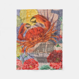 Couverture Polaire Crabe Plage Nautique Art de la mer