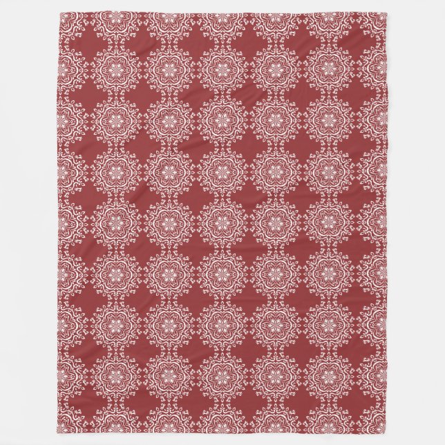 Couverture Polaire Cranberry Mandala (Devant)