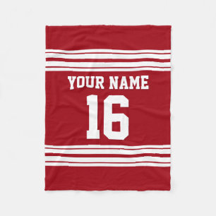 Couverture Polaire Cranberry Red White Sports Jersey