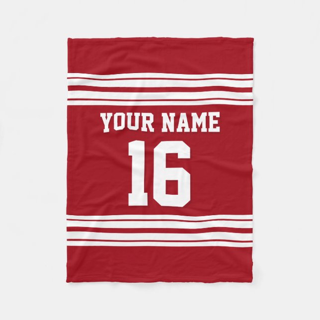 Couverture Polaire Cranberry Red White Sports Jersey (Devant)