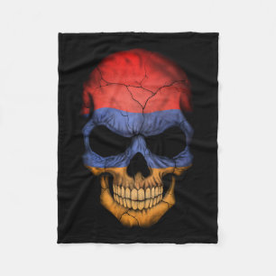 Couverture Polaire Crâne arménien personnalisable de drapeau