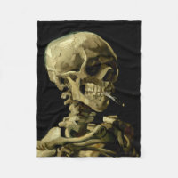 Crâne avec la cigarette brûlante par Van Gogh