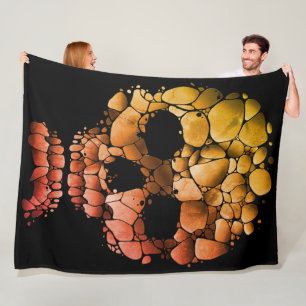 Couverture Polaire Crâne de pierre – Unique art gothique inspiré des 