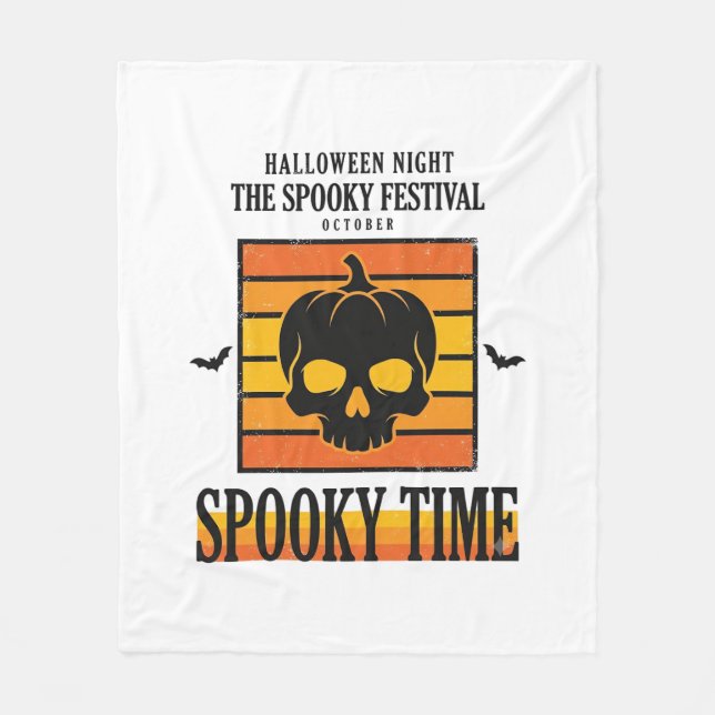 Couverture Polaire Crâne d'Halloween Drôle Épouvantable Citation Vint (Devant)