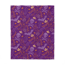Crâne et os croisés Halloween violet