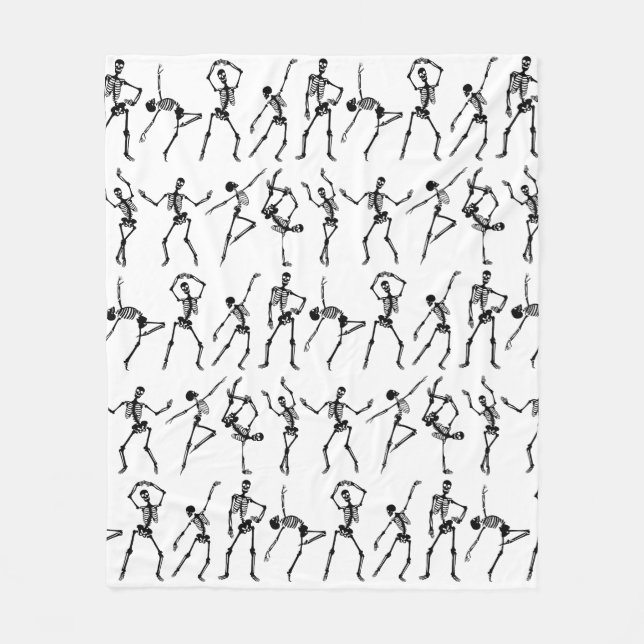 Couverture Polaire Crânes dansant (Devant)