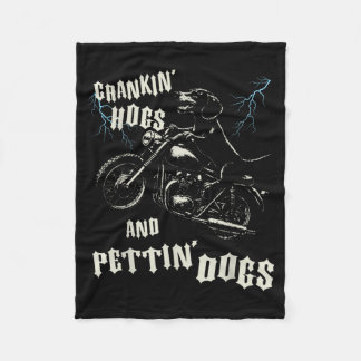 Couverture Polaire Crankin Hogs and Pettin Dogs Lovers Biker