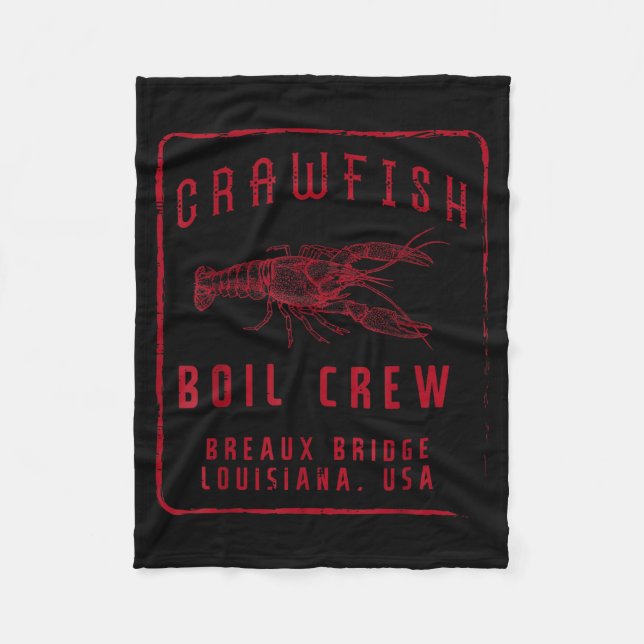 Couverture Polaire Crawfish Boil Crew Breaux Bridge Usa Crayfish Men  (Devant)