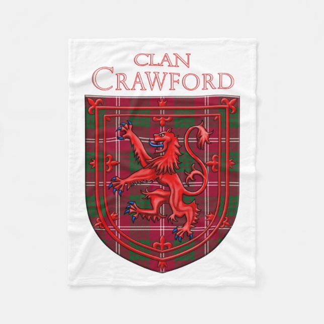 Couverture Polaire Crawford Tartan Scottish Plaid Lion Rampant (Devant)
