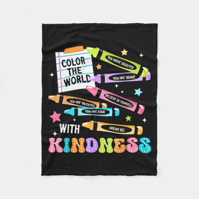 Couverture Polaire Crayon Positif Peignez Le Monde Professeur de Kind (Devant)