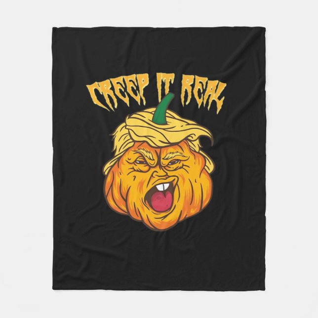 Couverture Polaire Crazy Halloween Citrouille Trumpkin costume (Devant)