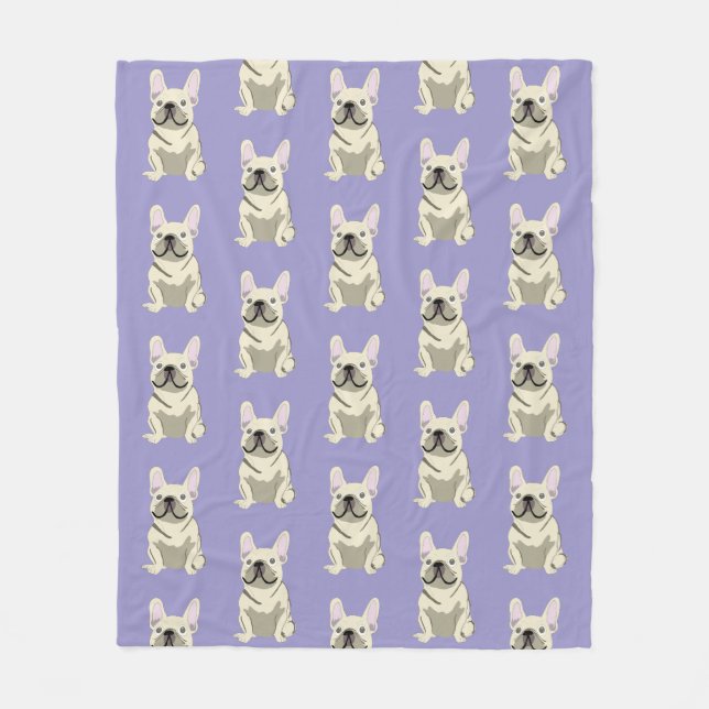 Couverture Polaire Cream French Bulldog,  (Devant)