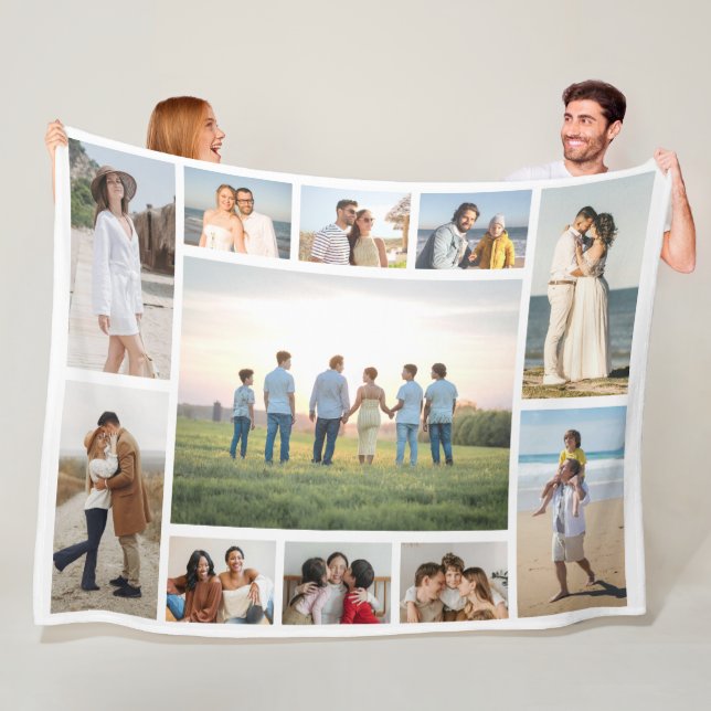 Couverture Polaire Create Your Own 11 Photo Collage  (En situation)