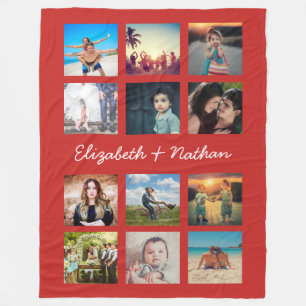 Couverture Polaire Create Your Own Custom 12 Photo Collage