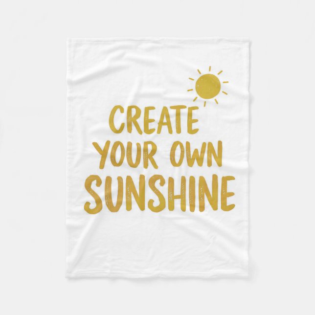 Couverture Polaire Create your own sunshine quote on (Devant)