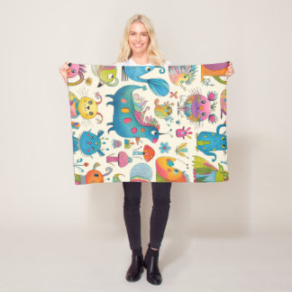 Couverture Polaire Créatures fantastiques fantastiques