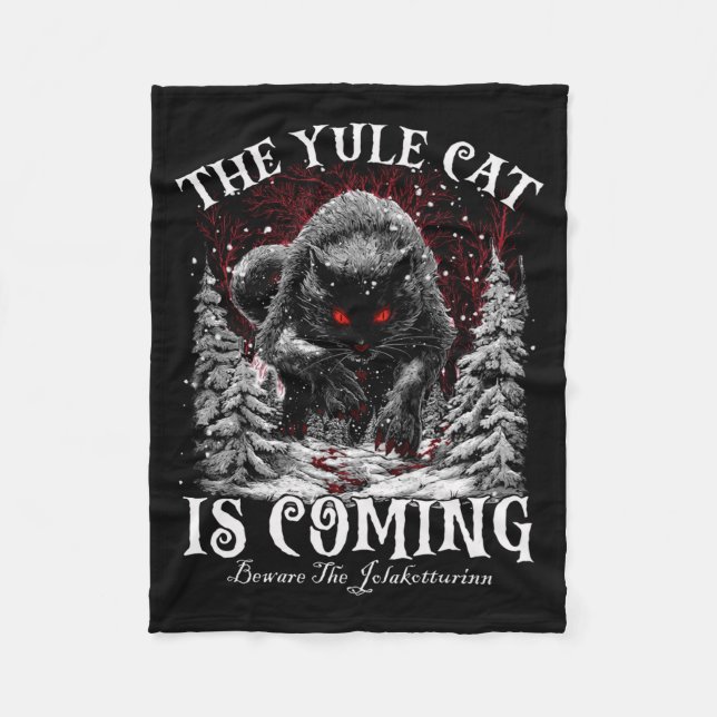 Couverture Polaire Creepmas The Yule Cat Is Coming Be Ware Of Jolakot (Devant)