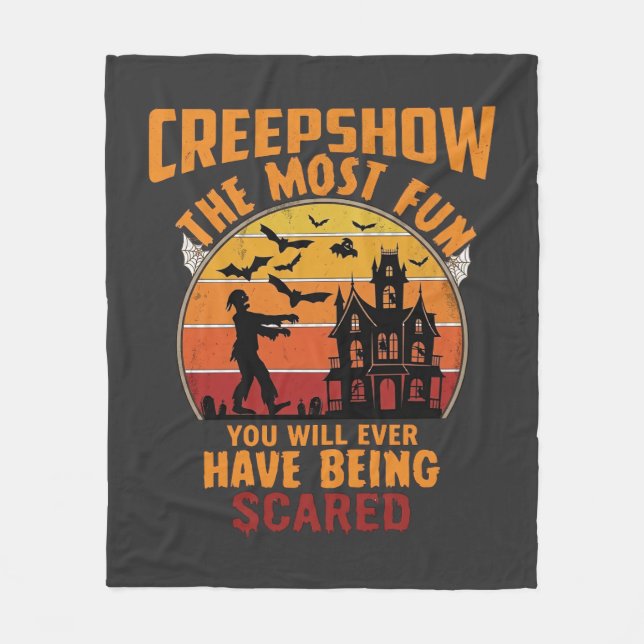 Couverture Polaire Creepshow Halloween Zombie Maison Hantée Coucher d (Devant)
