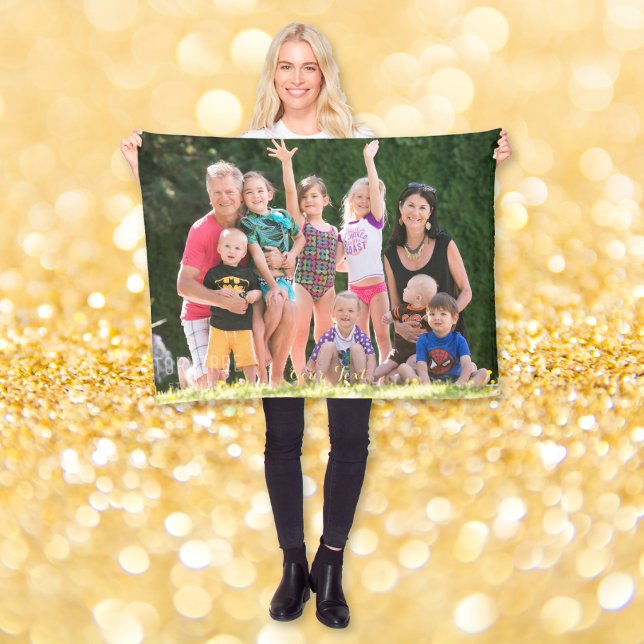 Couverture Polaire Créer Personnalisé Soft Cosy Confortable Photo (Create Custom Personalized Soft Cozy Comfy Photo Fleece Blanket)