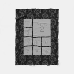 Couverture Polaire Créer un collage photo personnalisé avec 9 photos