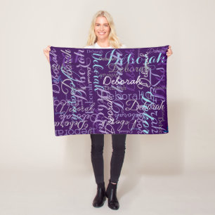 Couverture Polaire Créer une typographie de nom personnalisée Purple