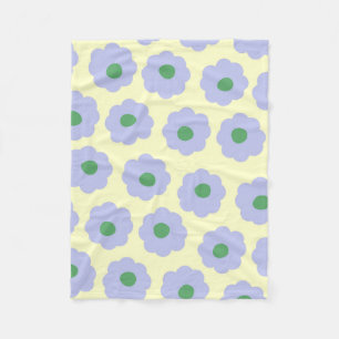 Couverture Polaire Crème bleue Tropical Floral Botanique Printemps ét
