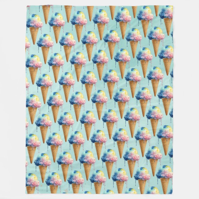 Couverture Polaire Crème Glacée (Devant)