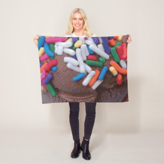 Couverture Polaire Crème glacée au chocolat foncé avec arrosage arc-e