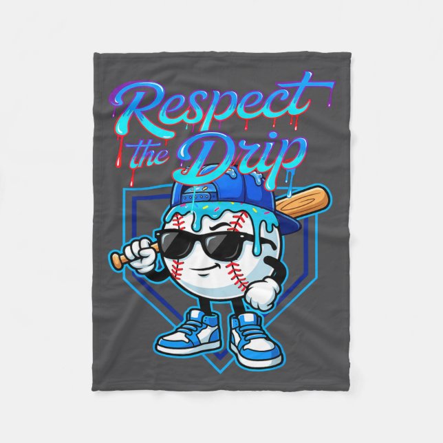 Couverture Polaire Crème Glacée Drip Baseball Respectez Le Drip Maiso (Devant)