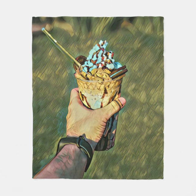 Couverture Polaire crème glacée froide cool (Devant)