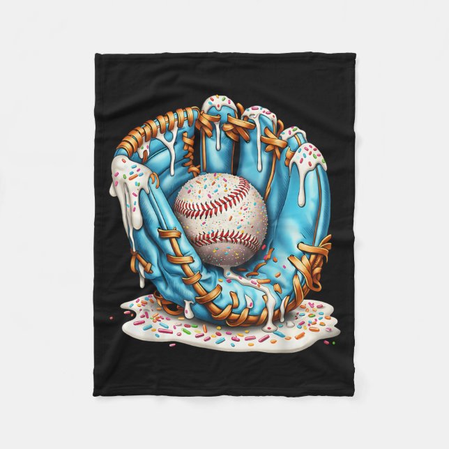 Couverture Polaire Crème glacée Gant de Baseball avec Dégoulinure et  (Devant)
