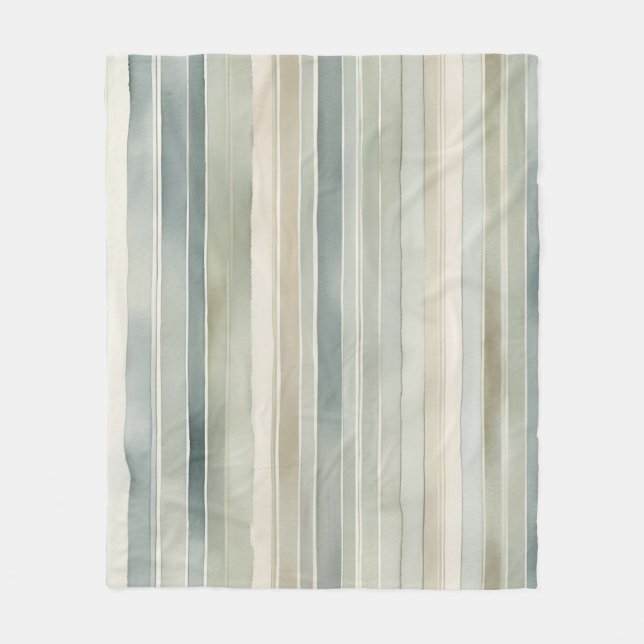 Couverture Polaire Crème turquoise bleue Sage vert Distressed (Devant)