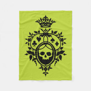 Couverture Polaire Crête verte avec crâne et costumes polaire Blanke