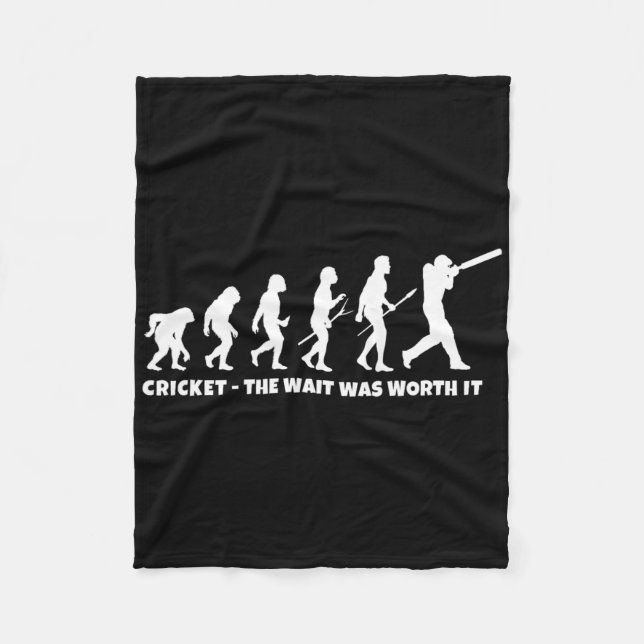 Couverture Polaire Cricket Evolution For Cricket Sports Player Funny  (Devant)