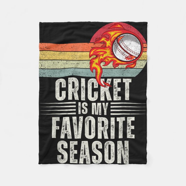 Couverture Polaire Cricket Is My Favorite Season  (Devant)
