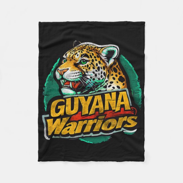 Couverture Polaire Cricket Look Vintage Warriors Guyana  (Devant)
