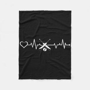 Couverture Polaire Cricket Sport Cricket Battement de coeur Joueur de
