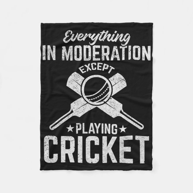 Couverture Polaire Cricket - Tout en modération sauf jouer  (Devant)