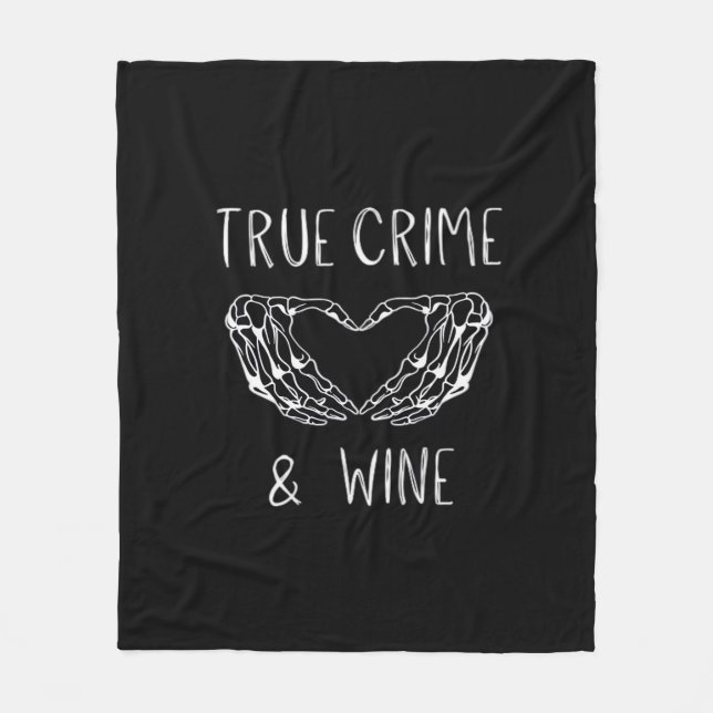 Couverture Polaire Crime Et Vin Squelette Mains (Devant)