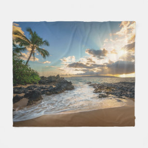 Couverture Polaire Crique de la plage Makena de Makena