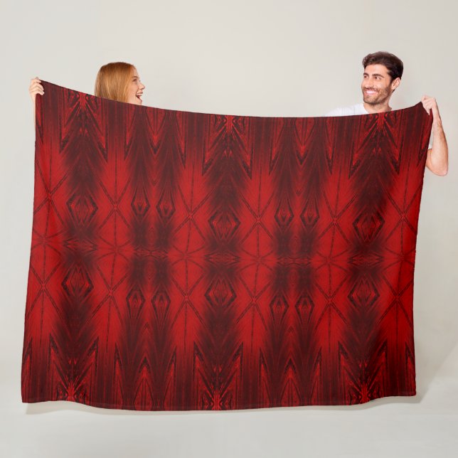 Couverture Polaire Cristal rouge 2 (En situation)