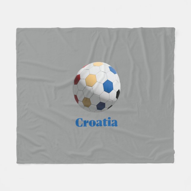 Couverture Polaire Croatia Soccer (Devant (Horizontal))