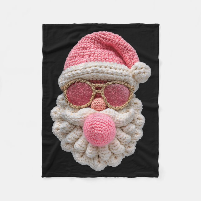 Couverture Polaire Crochet Santa Blowing Bubble Gum Christmas Girly K (Devant)