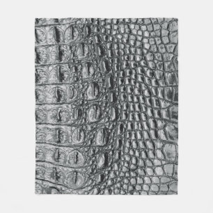 Couverture Polaire Crocodile Noir : Météo Noire Mystique