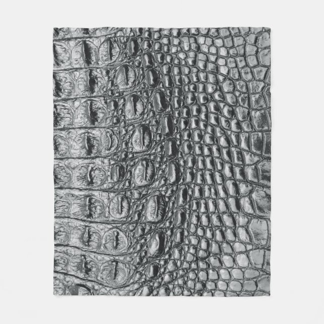 Couverture Polaire Crocodile Noir : Météo Noire Mystique (Devant)