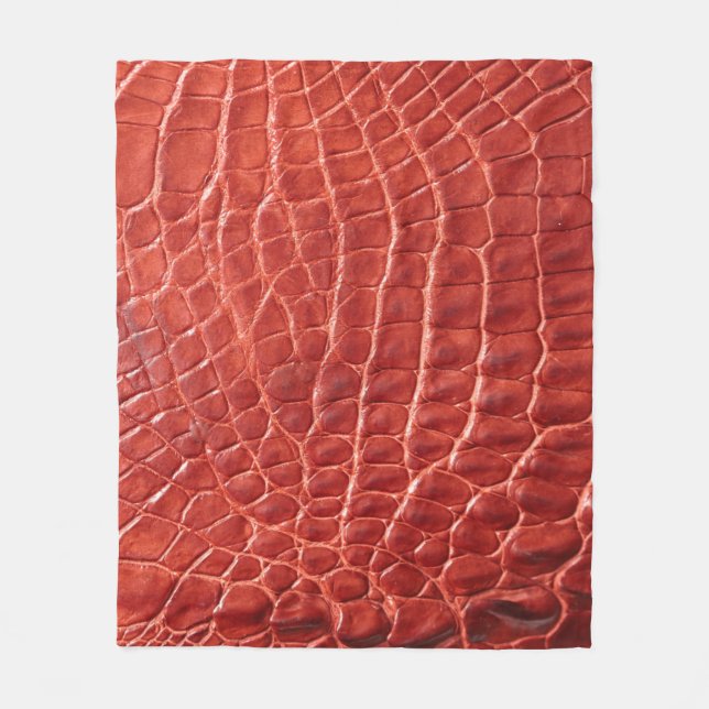Couverture Polaire Crocodile texture cuir (Devant)