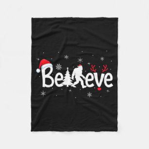 Couverture Polaire Croire Bigfoot Sasquatch Renne Père Noël Chapeau J