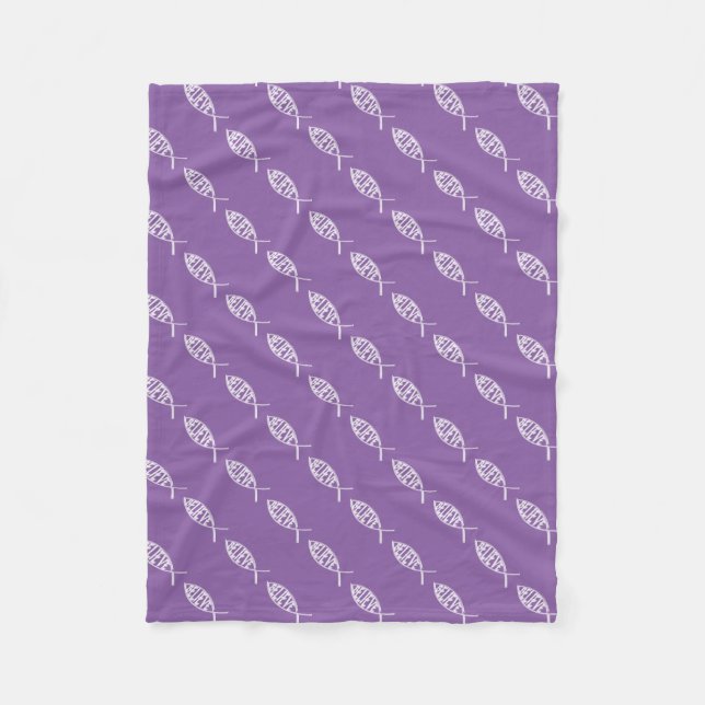 Couverture Polaire Croire Poisson Lavande (Devant)
